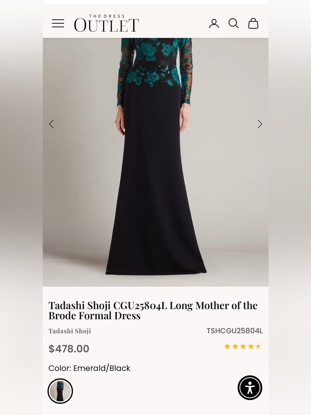 Tadashi Shoji Beacon Embroidered Illusion Lace Bodice Gown Maxi Dress NWOT $478 - Picture 12 of 13